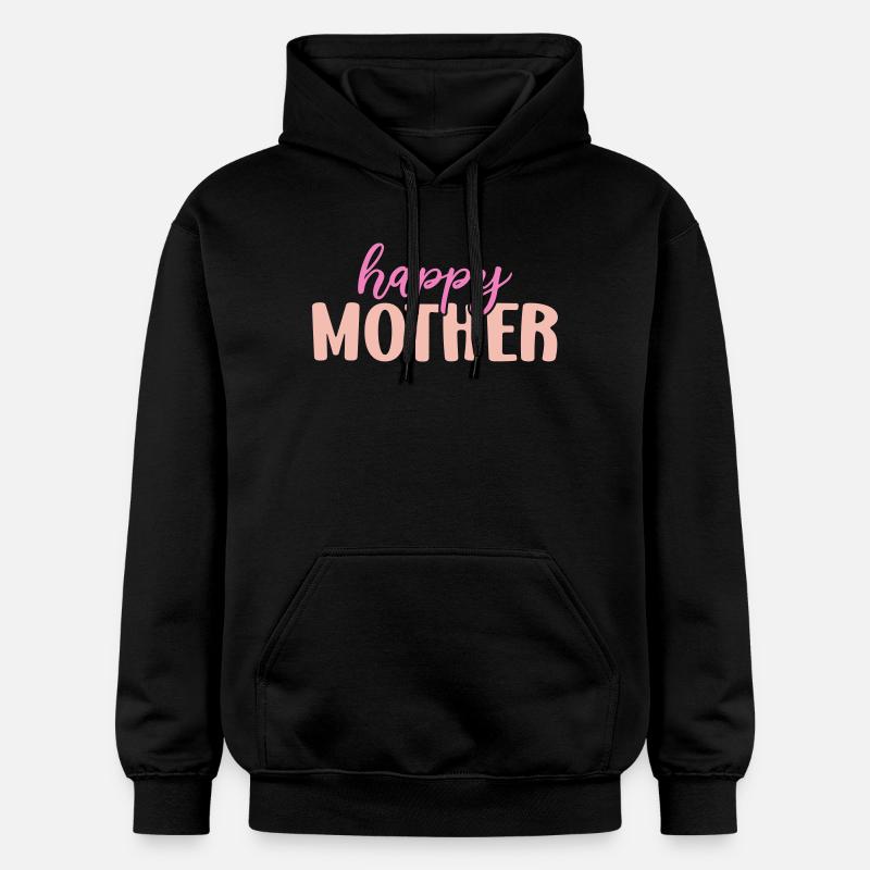 Mère heureuse - Sweat à capuche Softstyle® Gildan Unisexe - noir