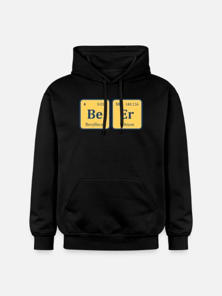 Beer Periodic Table funny Beer - Gildan Unisex Softstyle® Midweight Hoodie - black