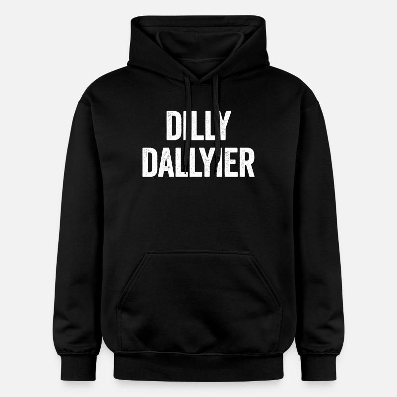 Dilly Dallyier Procrastine Dredle Dilly Dally - Sweat à capuche Softstyle® Gildan Unisexe - noir