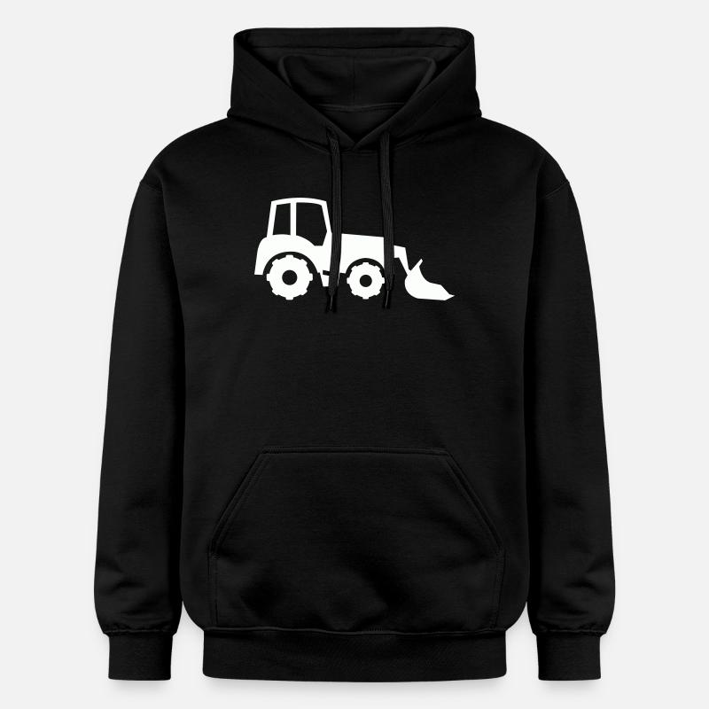 Chargeuse avant Silhouette de Tracteur - Sweat à capuche Softstyle® Gildan Unisexe - noir