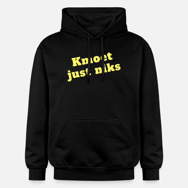 Kmoet just nothing, Antwerp dialect Shirts - Gildan Unisex Softstyle® Midweight Hoodie - black
