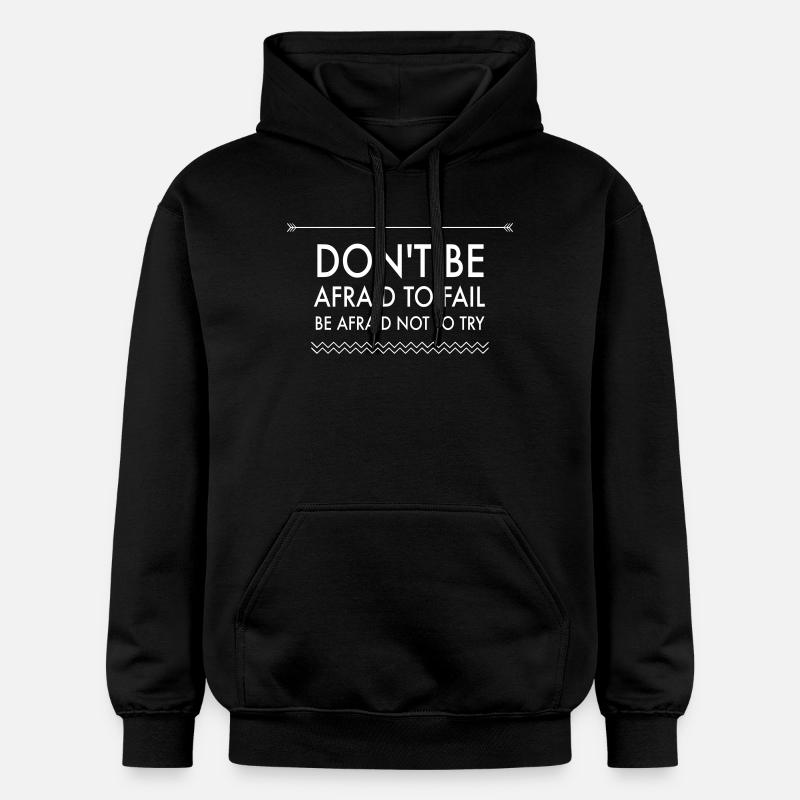 Action contre la peur Citation White - Sweat à capuche Softstyle® Gildan Unisexe - noir