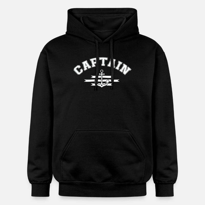 Emblème de l’ancre du capitaine - Sweat à capuche Softstyle® Gildan Unisexe - noir