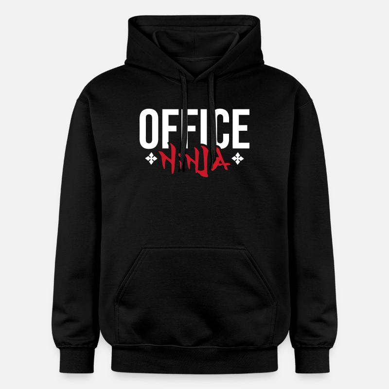 Ninja de bureau - Sweat à capuche Softstyle® Gildan Unisexe - noir