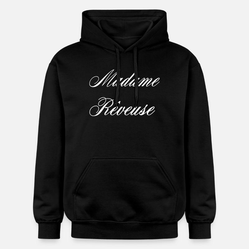 Madame Rêveuse Douceur Femme Blanc - Sweat à capuche Softstyle® Gildan Unisexe - noir