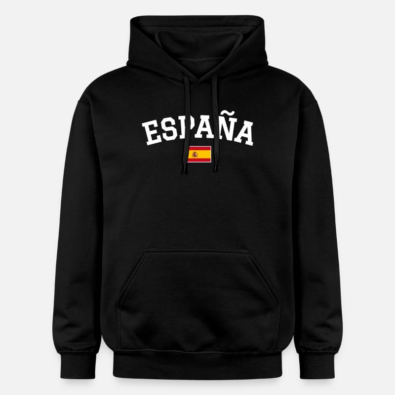 Drapeau espagnol Dessin blanc - Sweat à capuche Softstyle® Gildan Unisexe - noir