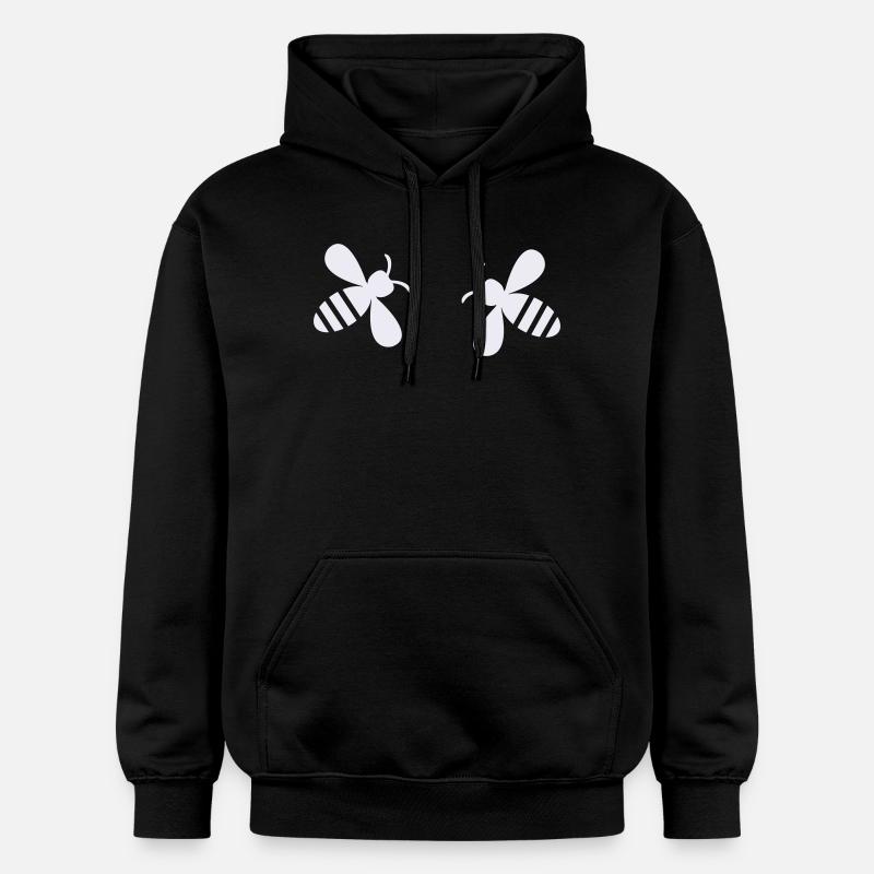 Silhouettes d’abeilles - Sweat à capuche Softstyle® Gildan Unisexe - noir