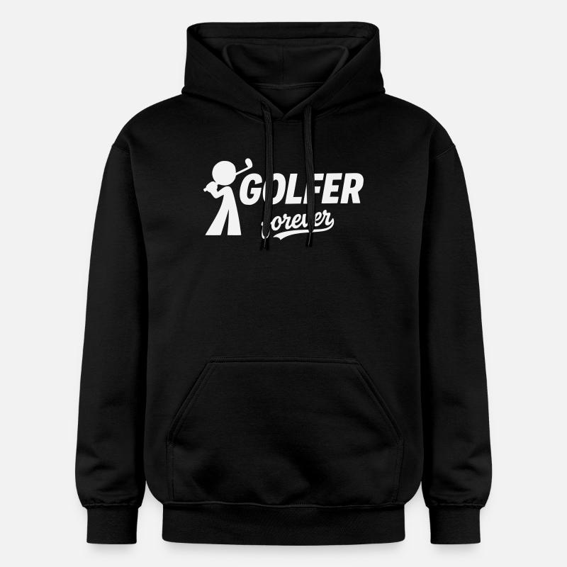 Silhouette du golfeur éternel - Sweat à capuche Softstyle® Gildan Unisexe - noir