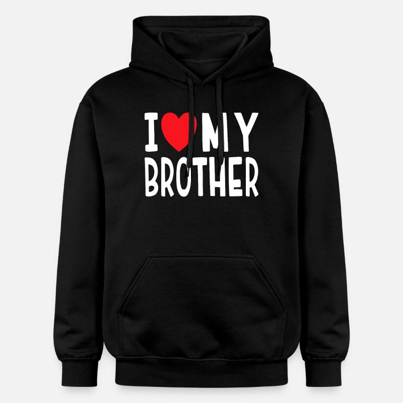 J’aime mon frère - Sweat à capuche Softstyle® Gildan Unisexe - noir