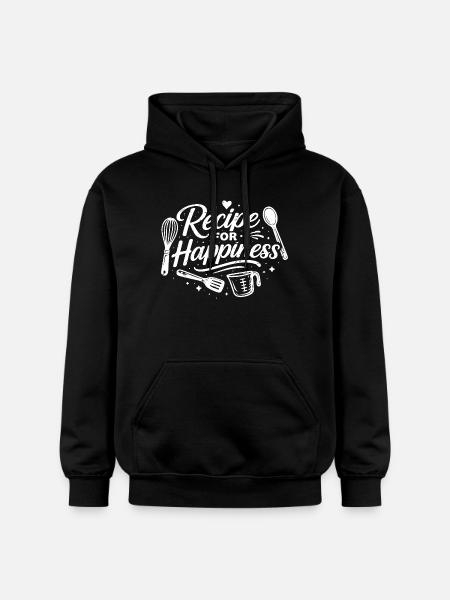 recipe for happiness - Gildan Unisex Softstyle® Midweight Hoodie - black