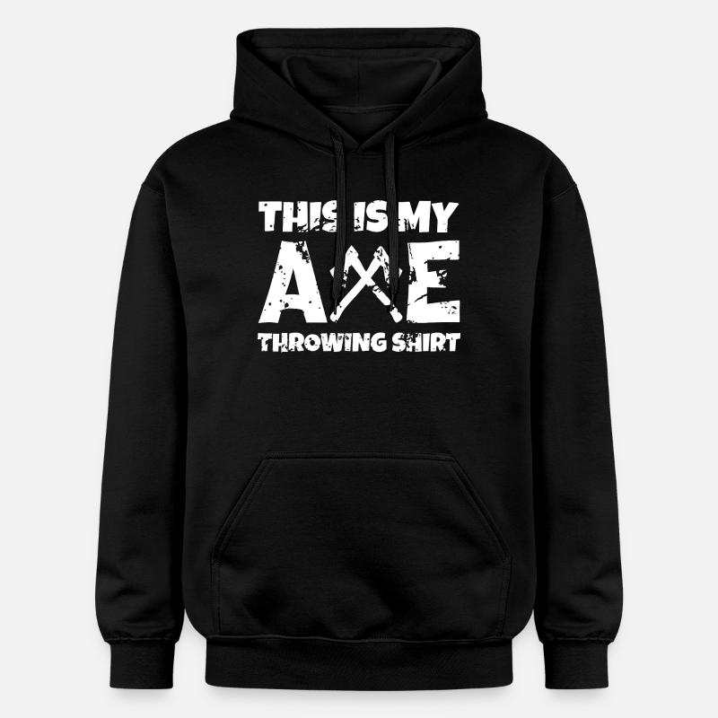 Axtwurf-Stolz-Tee - Gildan Unisex Softstyle® Midweight Hoodie - Schwarz