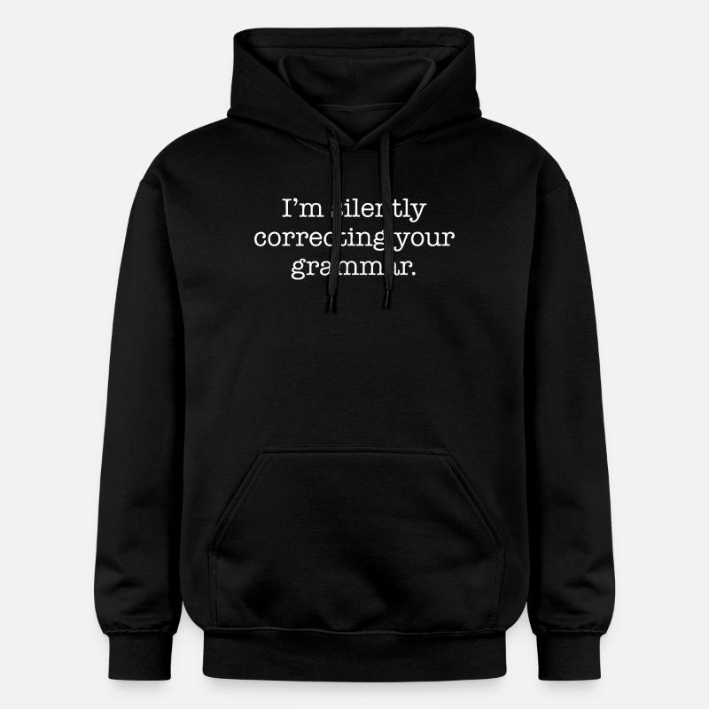 Grammatikflüsterer Tee - Gildan Unisex Softstyle® Midweight Hoodie - Schwarz