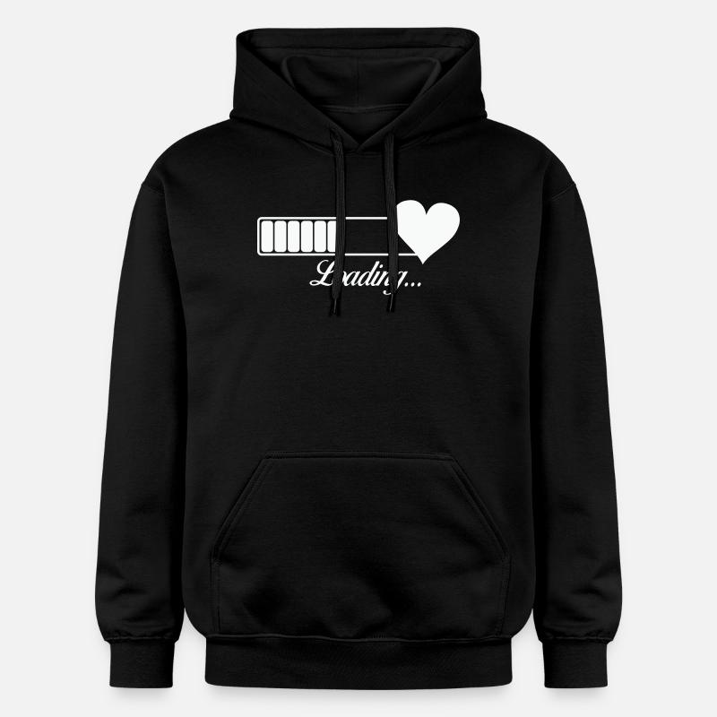 Heart-Loading Progress - Gildan Unisex Softstyle® Midweight Hoodie - black