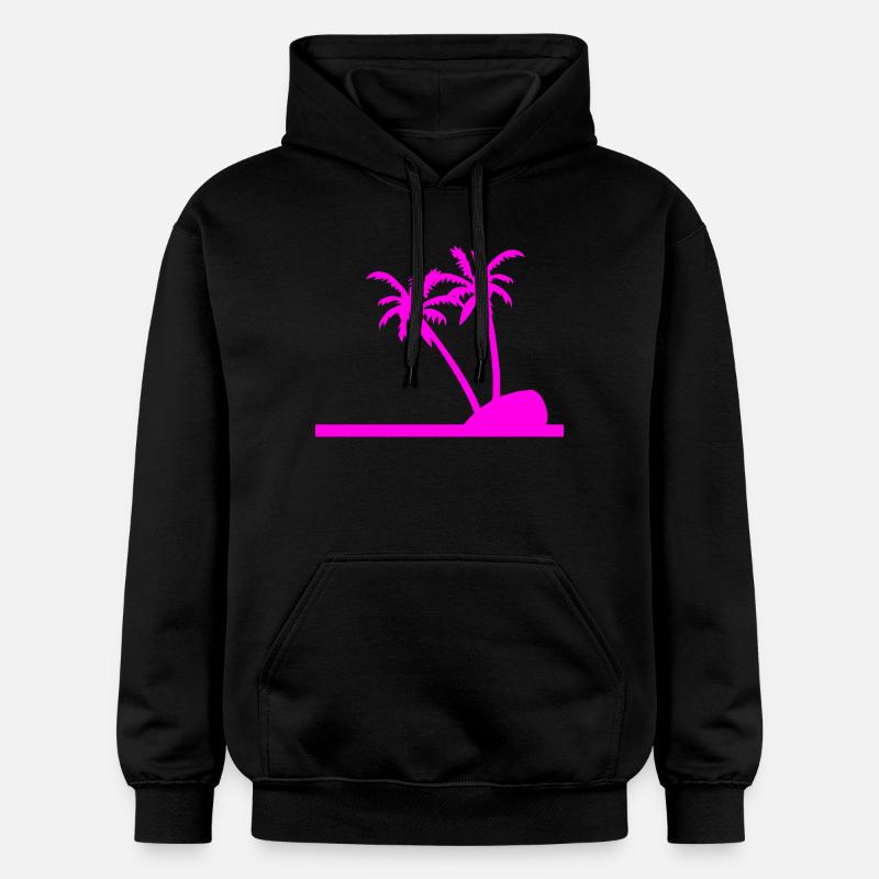 Palm trees - Gildan Unisex Softstyle® Midweight Hoodie - black