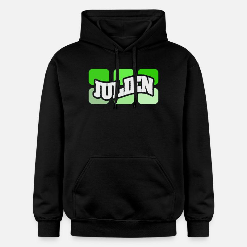 Logo néon Julien Graffiti - Sweat à capuche Softstyle® Gildan Unisexe - noir