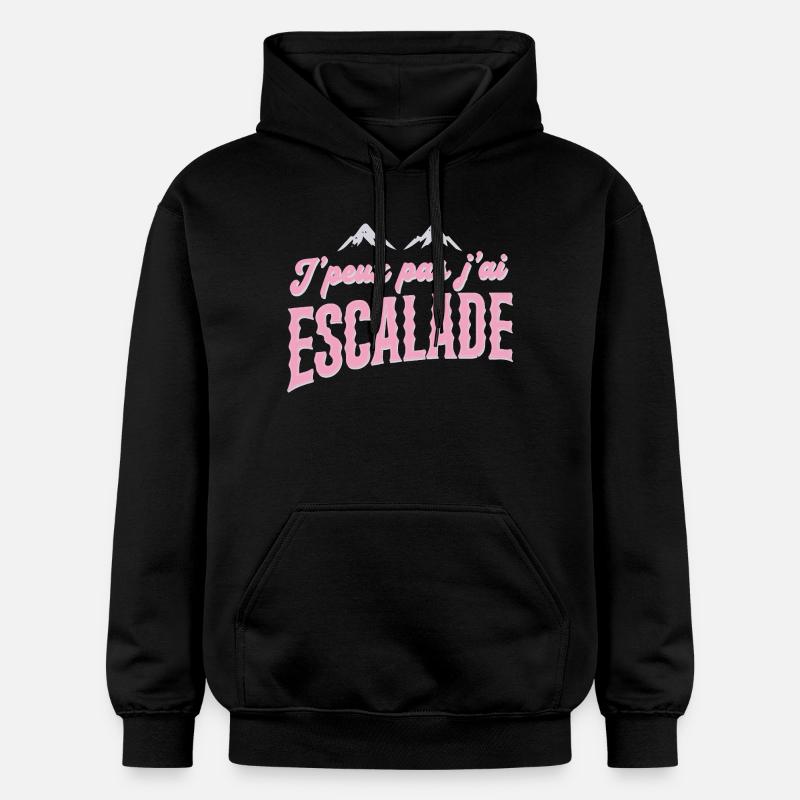 Escalade Rose Retro J'peux pas - Sweat à capuche Softstyle® Gildan Unisexe - noir