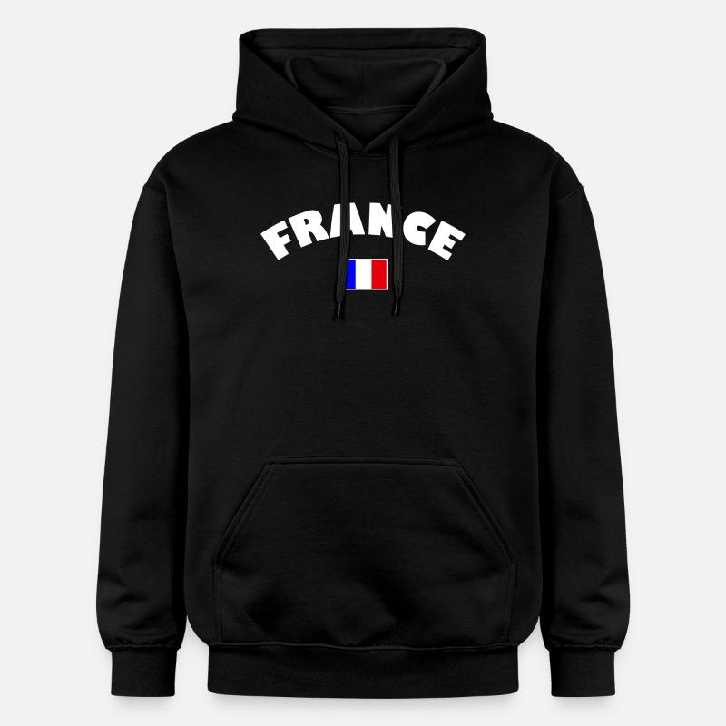 France drapeau français - Sweat à capuche Softstyle® Gildan Unisexe - noir