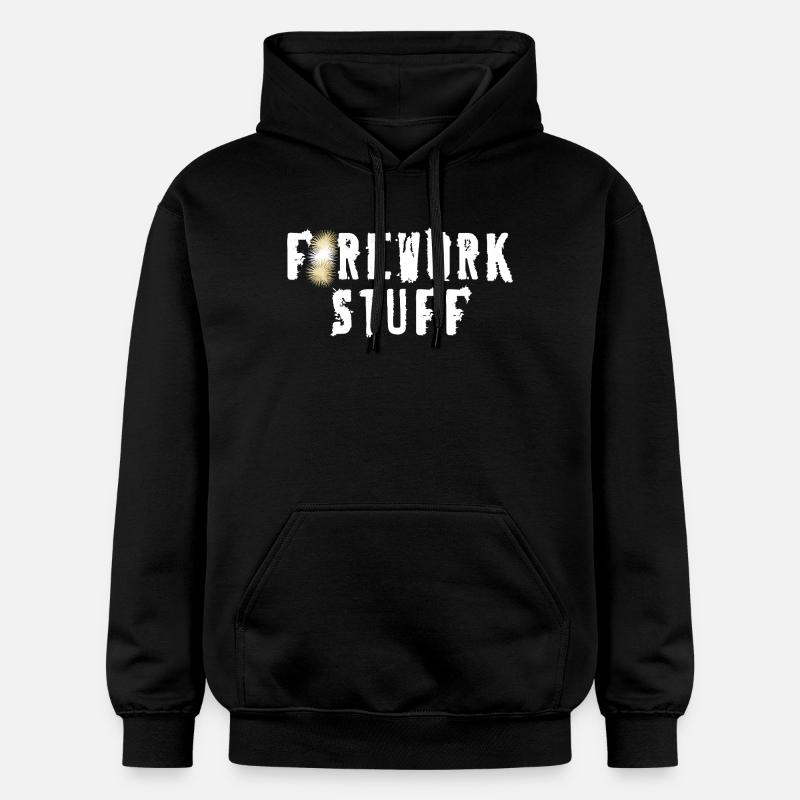 Texte des feux d’artifice - Sweat à capuche Softstyle® Gildan Unisexe - noir