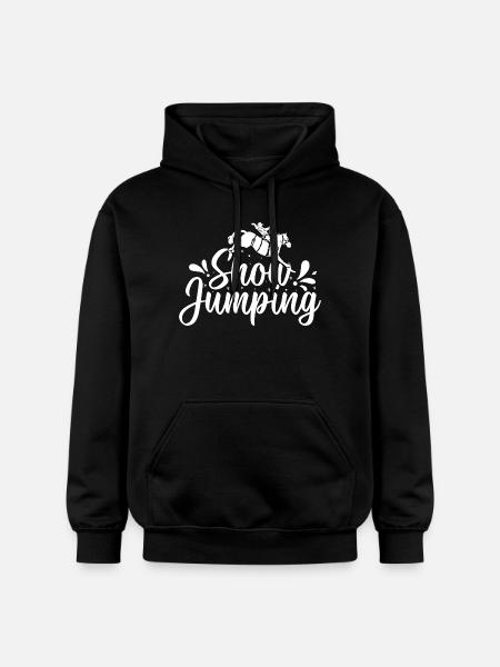 Cavalier amateur, saut d’obstacles anglais - Sweat à capuche Softstyle® Gildan Unisexe - noir