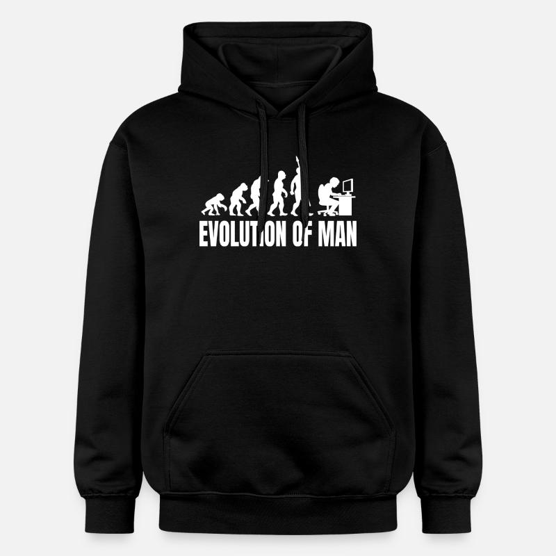 Programmierer Computerfreak Evolution Retro - Gildan Unisex Softstyle® Midweight Hoodie - Schwarz
