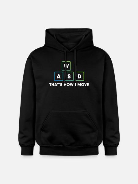 WASD Bewegungskunst - Gildan Unisex Softstyle® Midweight Hoodie - Schwarz