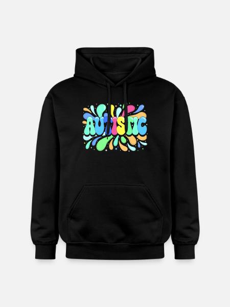 Autismus-Farben und Stolz - Gildan Unisex Softstyle® Midweight Hoodie - Schwarz