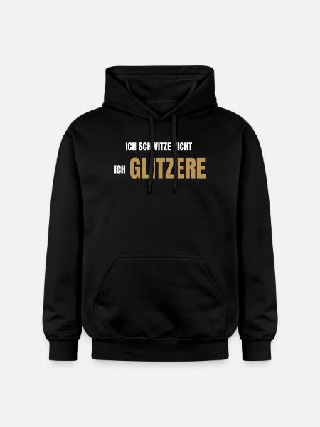 Ich schwitze nicht ich glitzere - Gildan Unisex Softstyle® Midweight Hoodie - Schwarz