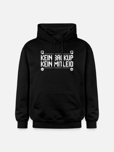 Kein Backup Kein Mitleid - Gildan Unisex Softstyle® Midweight Hoodie - Schwarz