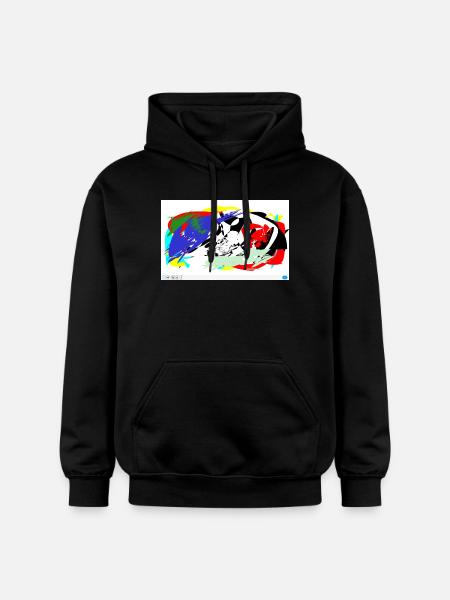 Farbschlachten Linien - Gildan Unisex Softstyle® Midweight Hoodie - Schwarz
