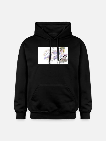 Rêvasser aux oiseaux - Sweat à capuche Softstyle® Gildan Unisexe - noir