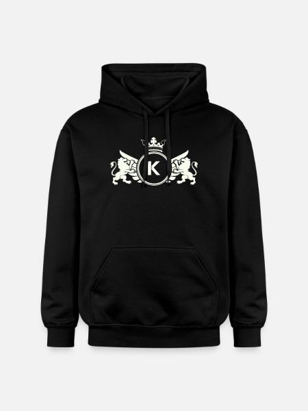 K Kreis Wappen Krone - Gildan Unisex Softstyle® Midweight Hoodie - Schwarz