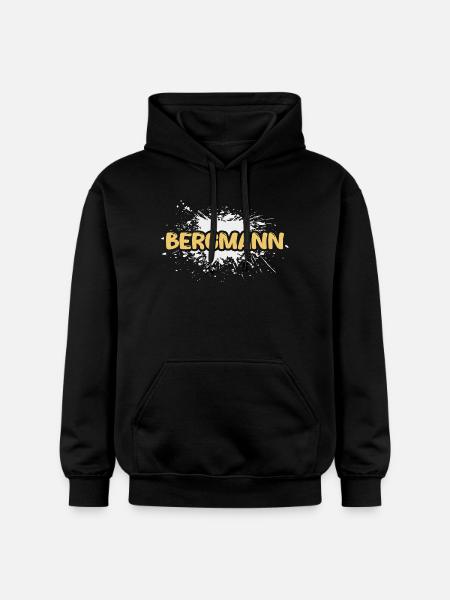 Bergmann als Aufgabe - Gildan Unisex Softstyle® Midweight Hoodie - Schwarz
