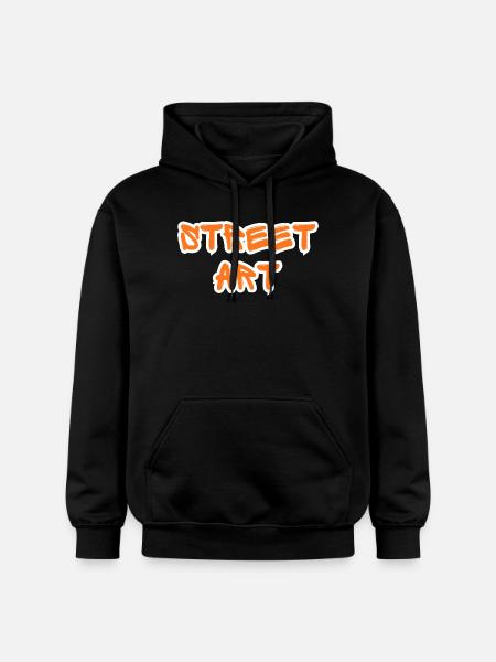 Orange Graffiti Street Art - Gildan Unisex Softstyle® Midweight Hoodie - black