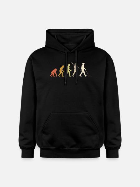 Hockey Evolution Funny Hockey Player Gift - Gildan Unisex Softstyle® Midweight Hoodie - black