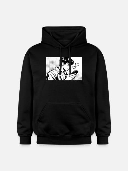 man in love - Gildan Unisex Softstyle® Midweight Hoodie - Schwarz