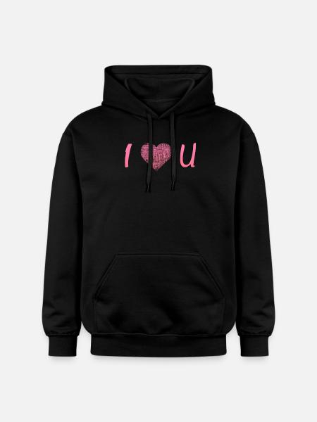 i LOVE YOU - Gildan Unisex Softstyle® Midweight Hoodie - black