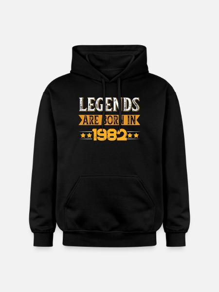 Birthday born in 1982 - Gildan Unisex Softstyle® Midweight Hoodie - black