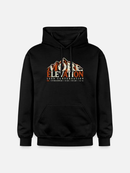 More Elevation Hiking - Gildan Unisex Softstyle® Midweight Hoodie - black