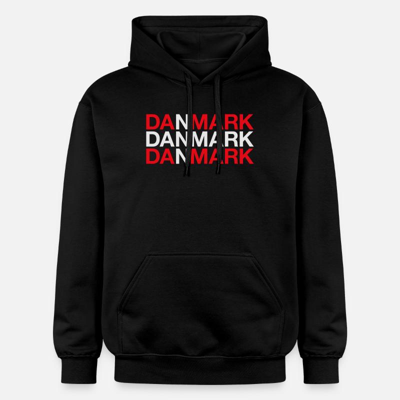 Danemark Danemark Danemark Drapeau - Sweat à capuche Softstyle® Gildan Unisexe - noir