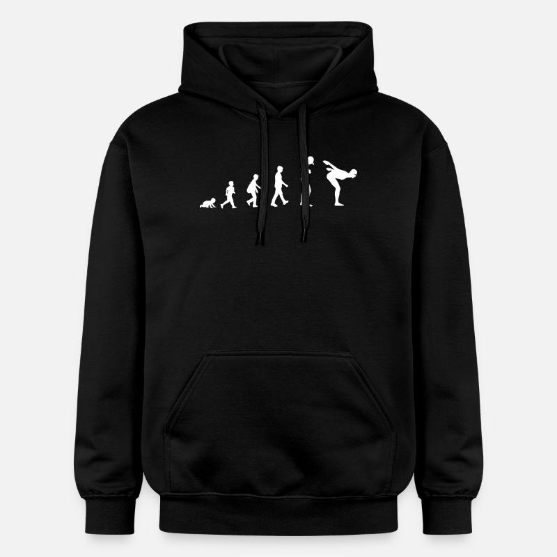 Development into a swimmer - Gildan Unisex Softstyle® Midweight Hoodie - black