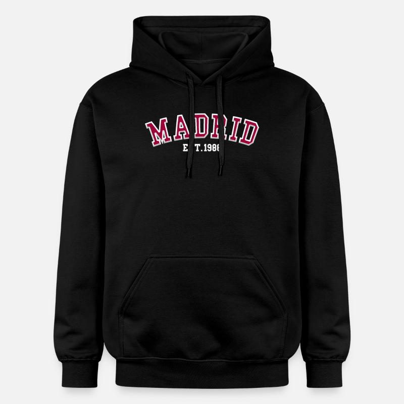 Madrid Fondée en 1986 - Sweat à capuche Softstyle® Gildan Unisexe - noir