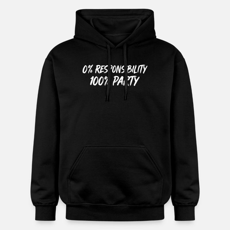 0 % Responsabilité 100 % Parti - Sweat à capuche Softstyle® Gildan Unisexe - noir