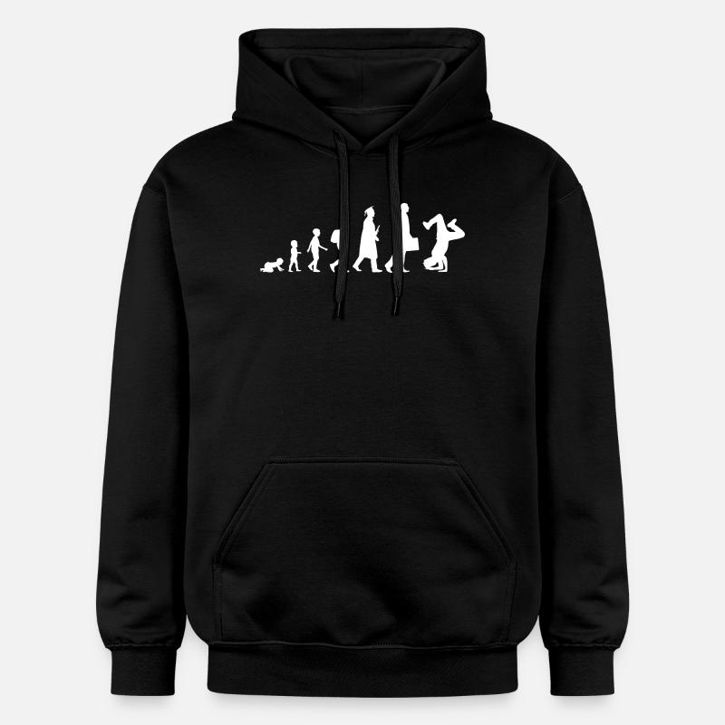 Évolution du breakdance - Sweat à capuche Softstyle® Gildan Unisexe - noir