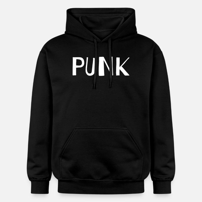 Logo punk Design urbain - Sweat à capuche Softstyle® Gildan Unisexe - noir