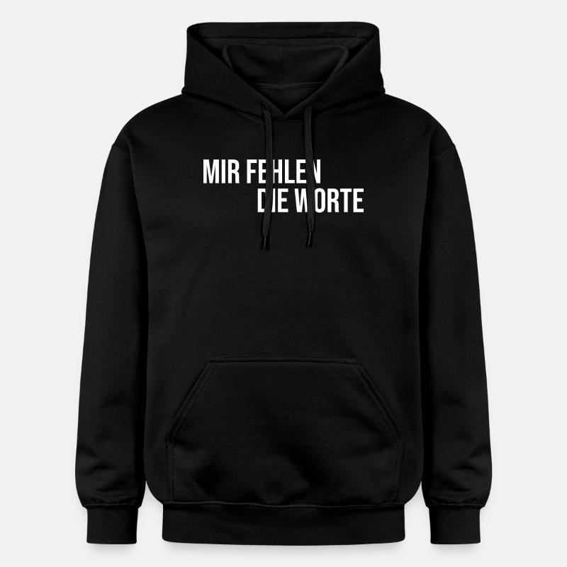 Mir fehlen die Worte - Gildan Unisex Softstyle® Midweight Hoodie - Schwarz