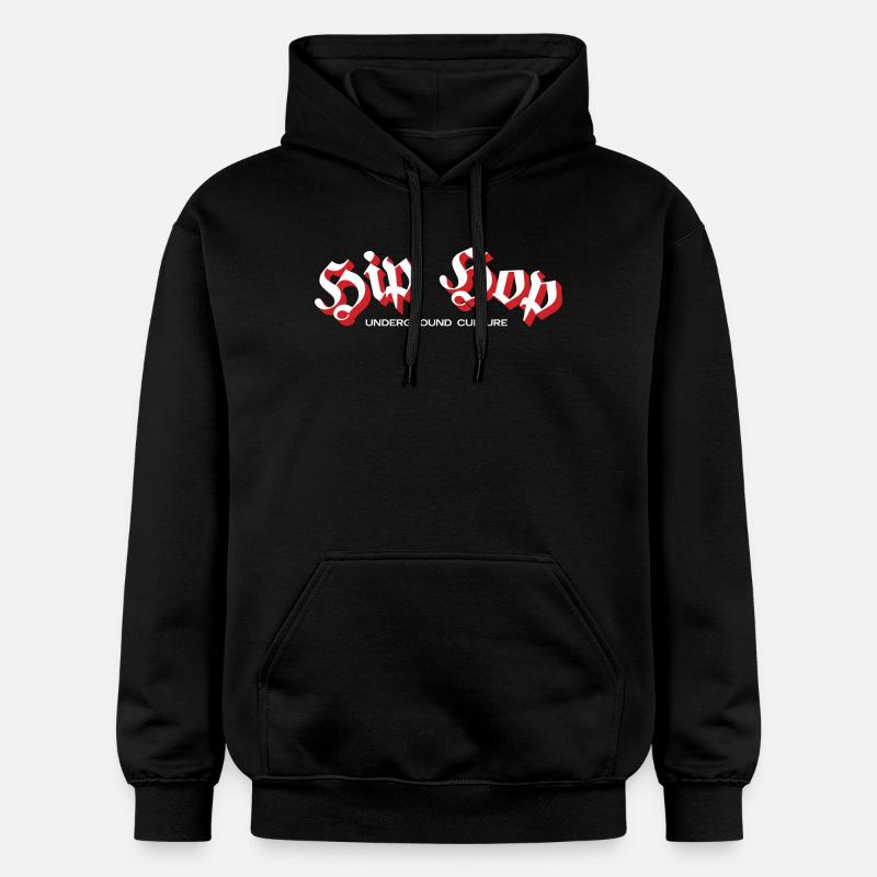 Hip-Hop-Underground-Kultur-Tee - Gildan Unisex Softstyle® Midweight Hoodie - Schwarz
