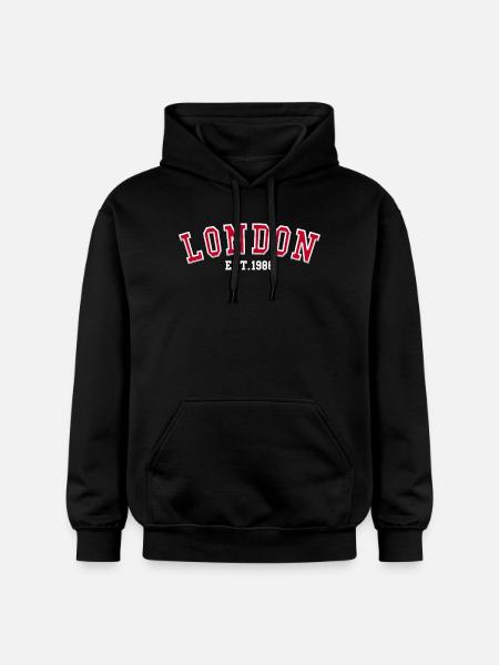 Londres Fondée en 1986 - Sweat à capuche Softstyle® Gildan Unisexe - noir
