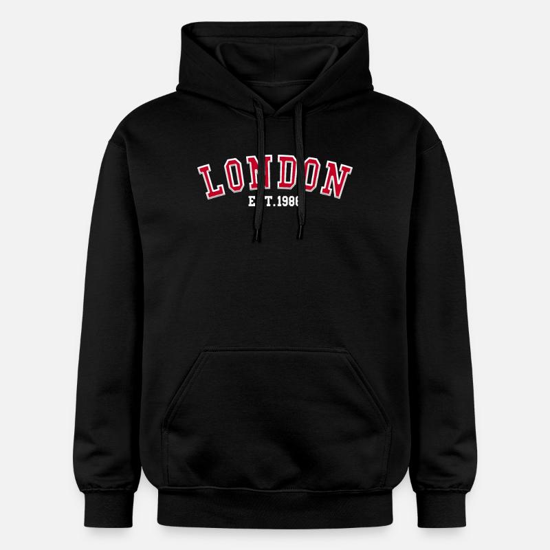 Londres Fondée en 1986 - Sweat à capuche Softstyle® Gildan Unisexe - noir