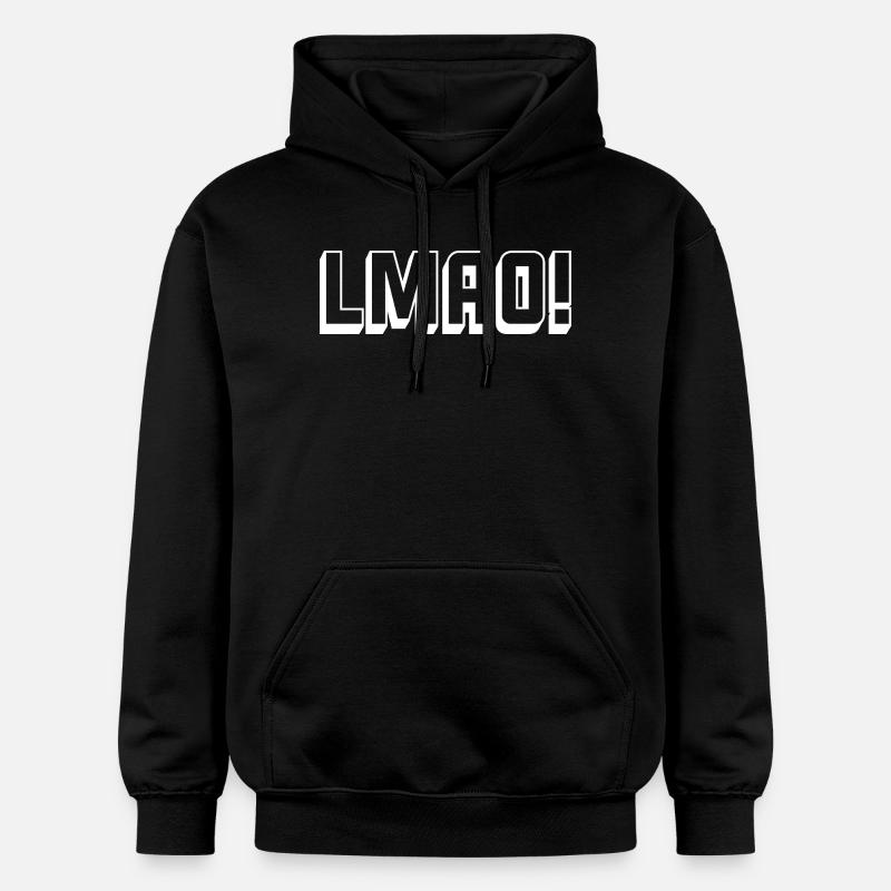 swear_LMAO_white_ - Sweat à capuche Softstyle® Gildan Unisexe - noir