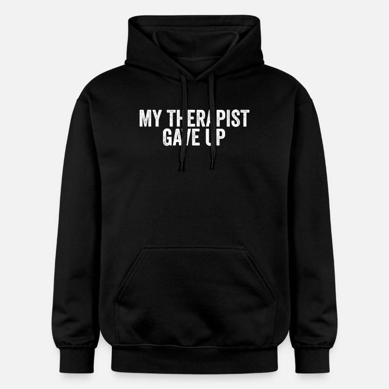 Mon thérapeute a abandonné - Sweat à capuche Softstyle® Gildan Unisexe - noir